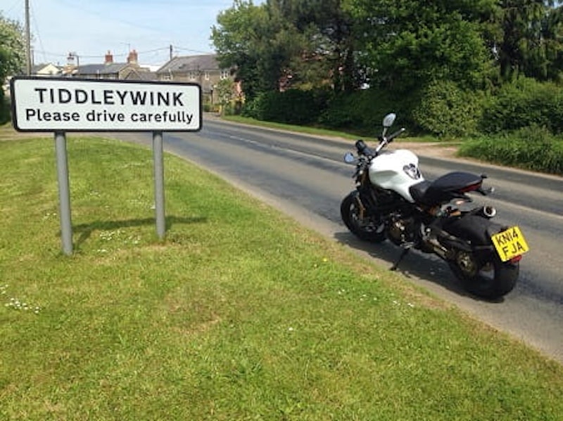 Only Michael could take the Ducati Monster 1200S to play Tiddleywinks