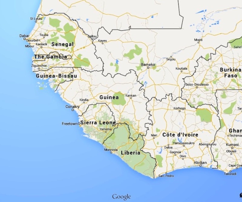 Liberia, Sierra Leone and Guinea: where Ebola broke out