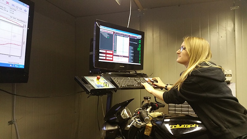 Amy Cosford - a Motorcycle Engineering student at the University of Wales