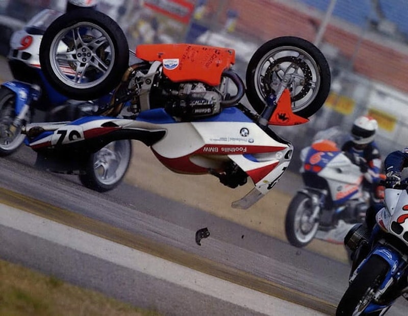 Introduced to emphasise the R1100S's ability, not particularly upside down