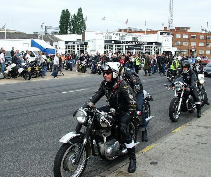 BSA's love the Ace Cafe too