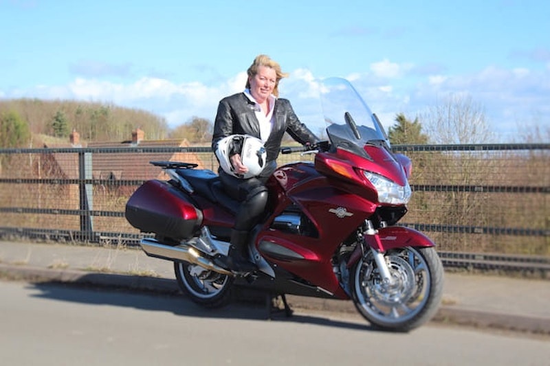 Jill, on a bike, that isn't hers