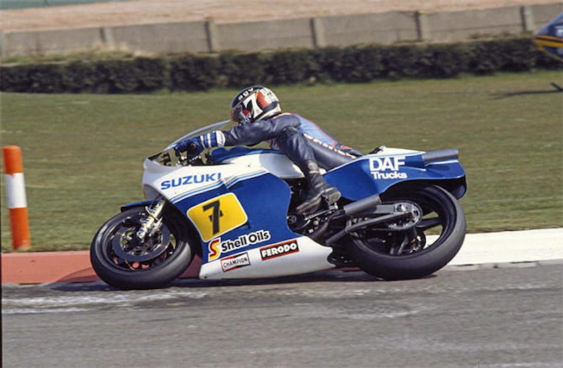Sheene in action on the bike estimated to go for £80,000-100,000