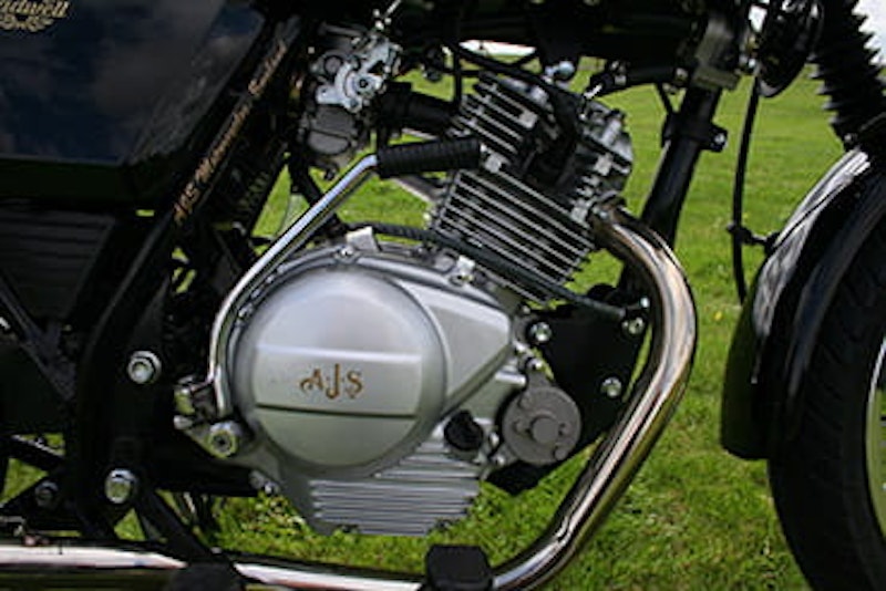 Nothing exotic about the air-cooled carb-fed motor, but it goes surprisingly well