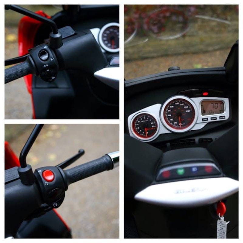 Digital and analogue dash but kph is more prominent than mph