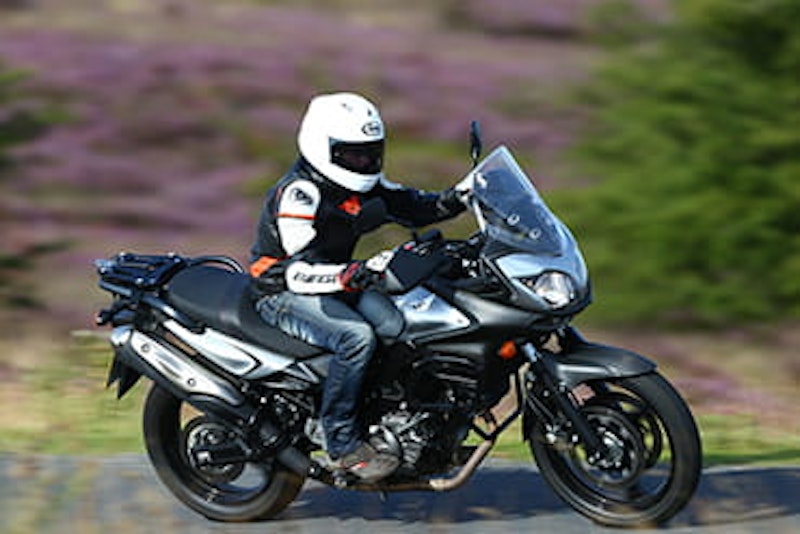 Bruce Dunn onboard the Suzuki V-Strom 650
