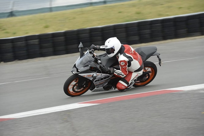 Most suited to the track is easily the KTM but that's how it's been designed
