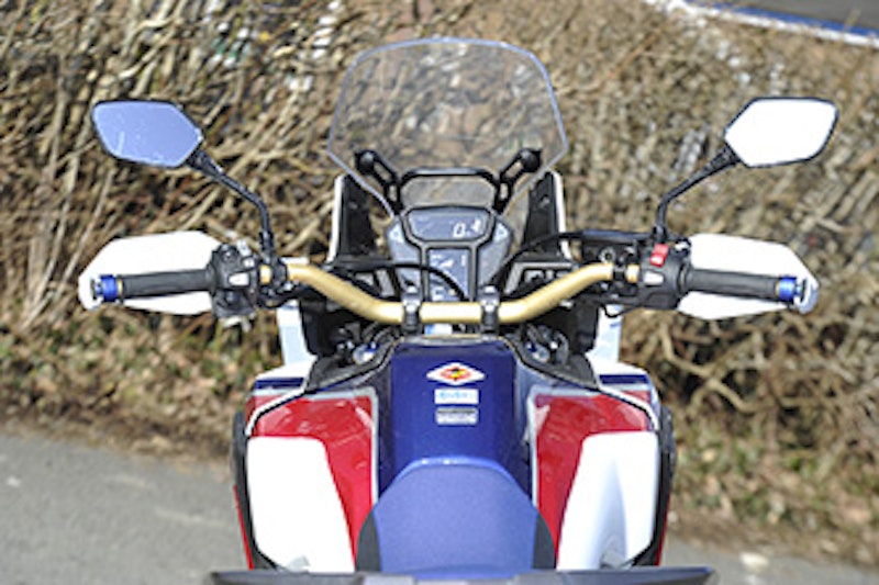 Africa Twin's narrow waist makes the riding position very comfortable