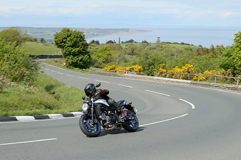 Bike Social's Mann begins the Mountain section at the Gooseneck