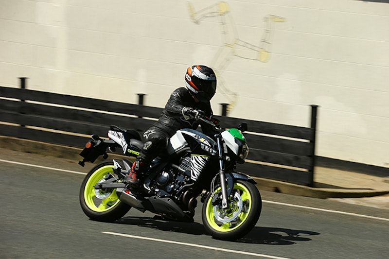 Paul Taylor navigates around Glen Helen on the WK650i