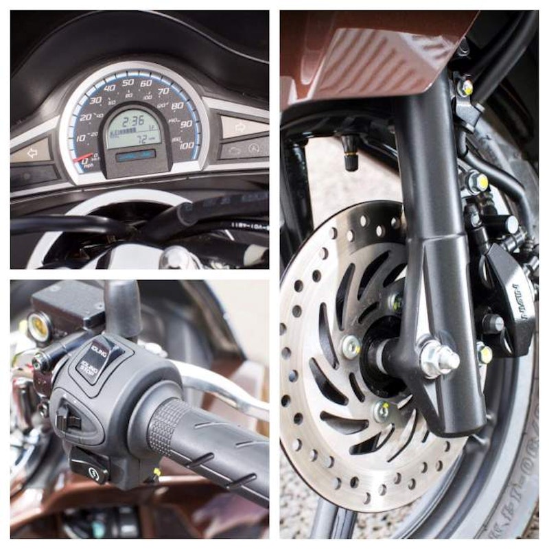 Analogue speedo on the Honda
