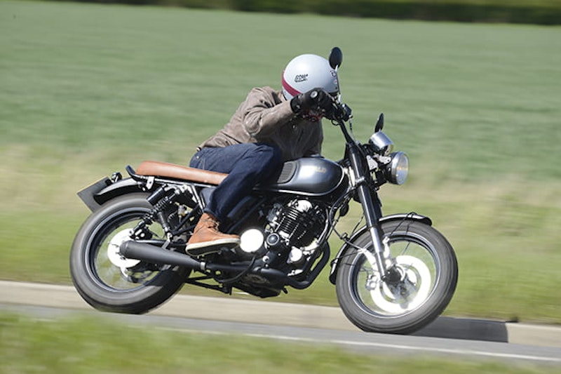 Herald's 250 Rambler. Rider Potter is 6ft 4" at last count. Rambler is small, but tidy.