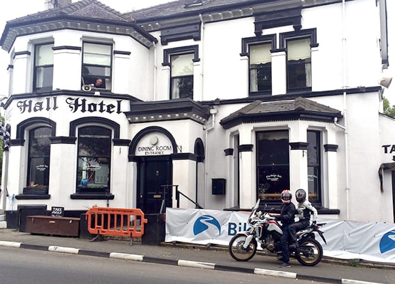 At Ginger Hall on the iconic Isle of Man TT course