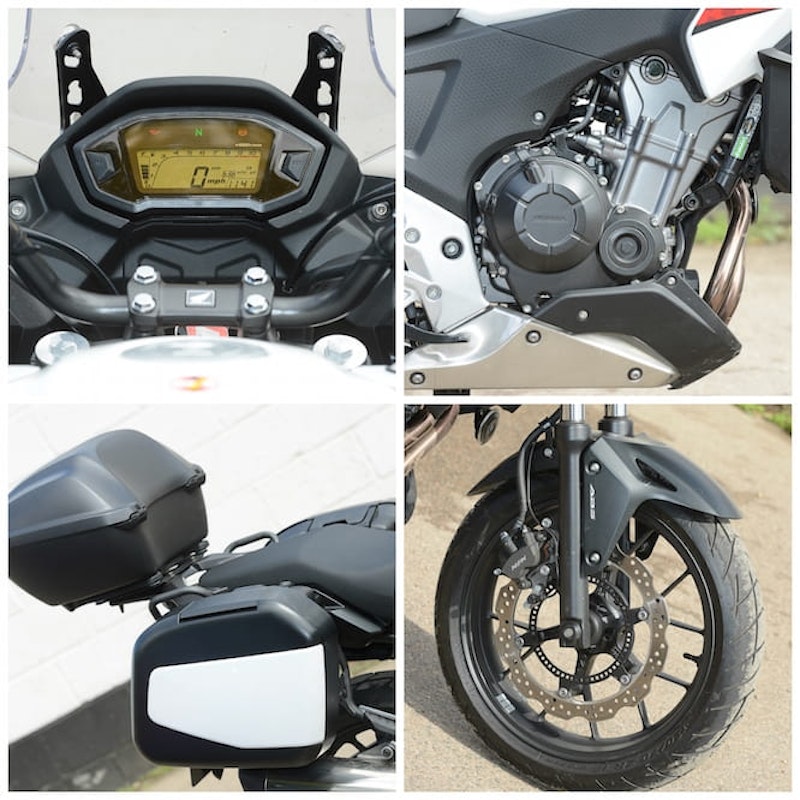 The ABS works great, the LCD screen is easy to read and the panniers are useful