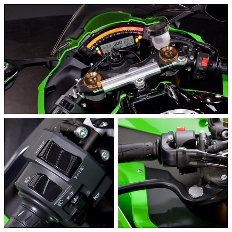 Easy-to-read instrument panel with the all-important 'power' button