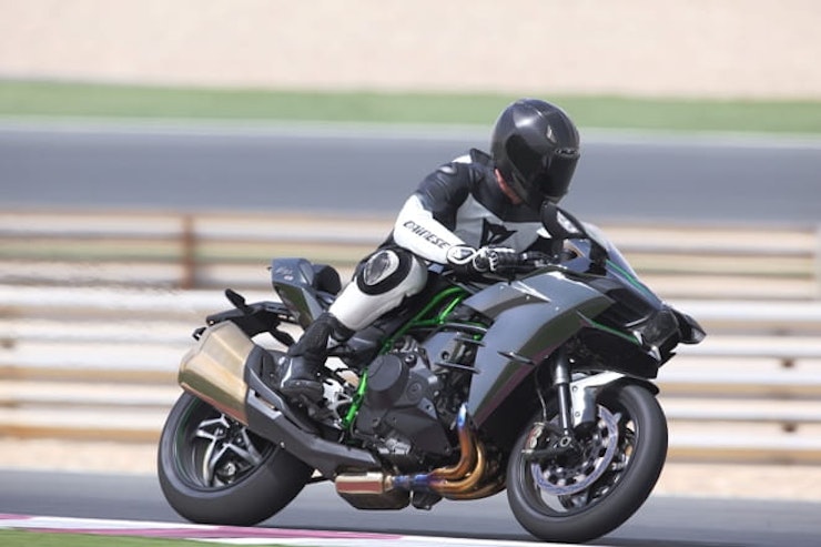 Street legal Ninja H2 stretches its legs at the press launch in Qatar