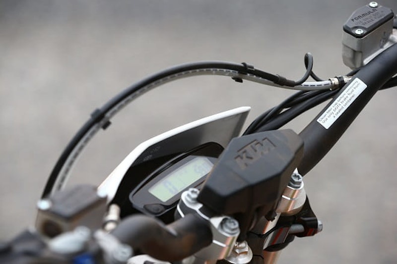 E-XC's slither of an instrument panel