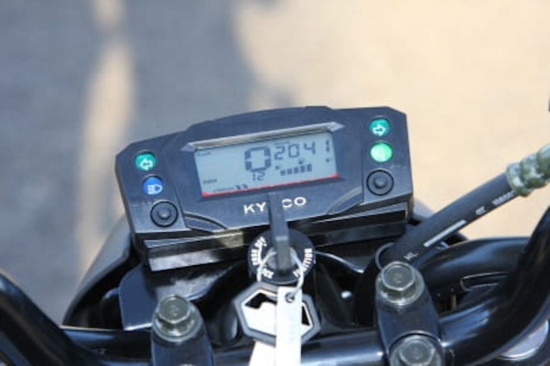 Retro dash with not the easiest to read digits