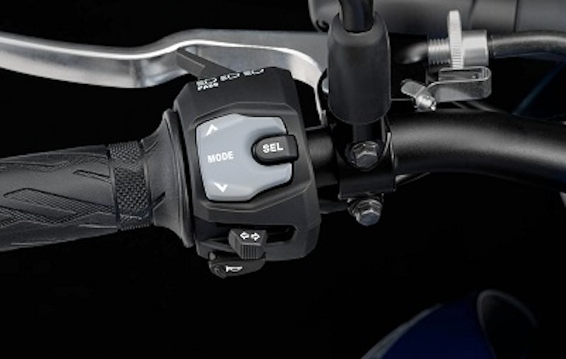 Traction control switches between three different levels.