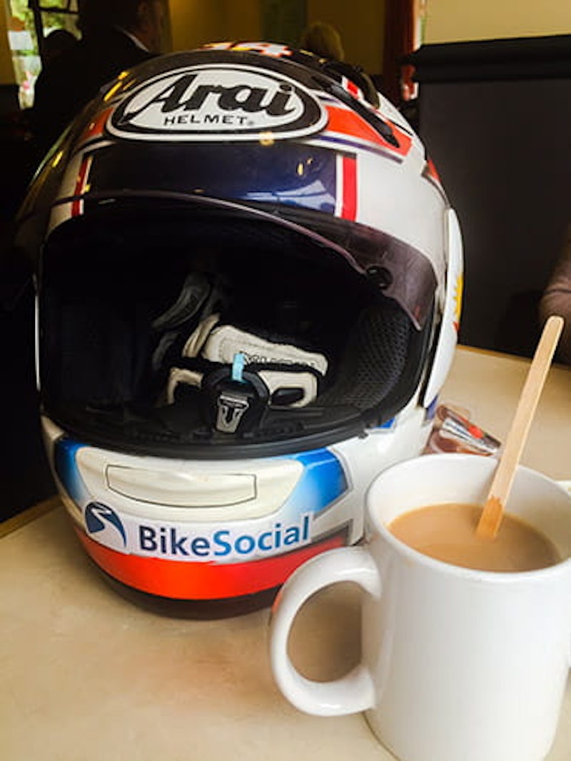Tea and helmet