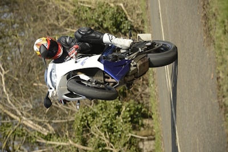 Rider pictured in controlled conditions on a privately closed road. Honest.