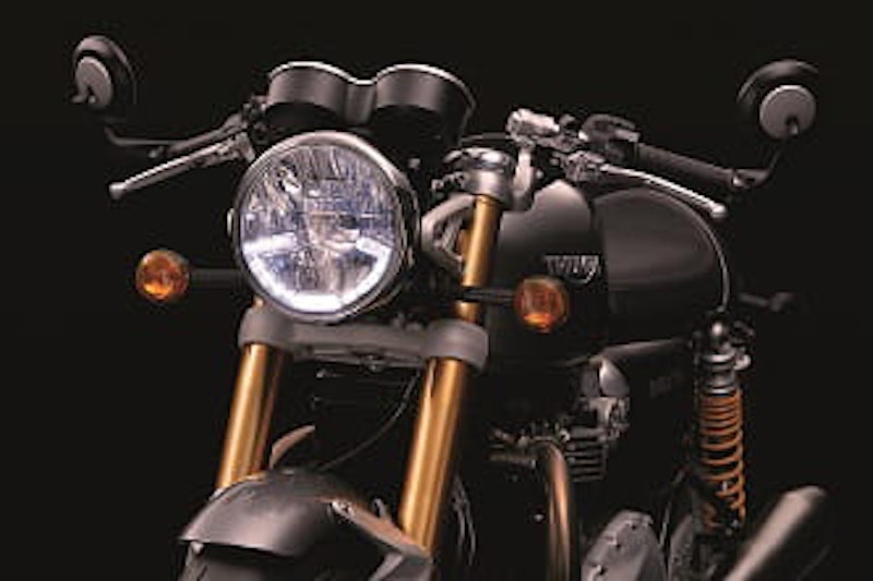Authentic face of a cafe racer