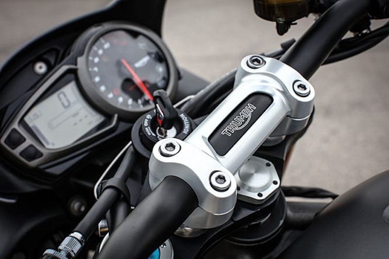 Ignition key sits behind the semi-analogue, semi-digital instrument panel