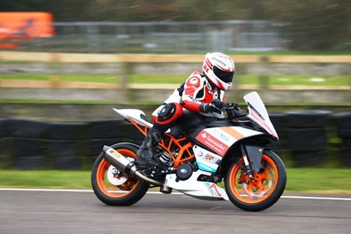 Riding through the snow on a KTM race bike. Not intelligent.