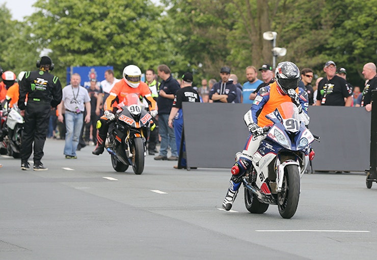 Alex Polita heads off on the Penz13.com BMW on his first closed road lap on Saturday evenings Newcomers practice