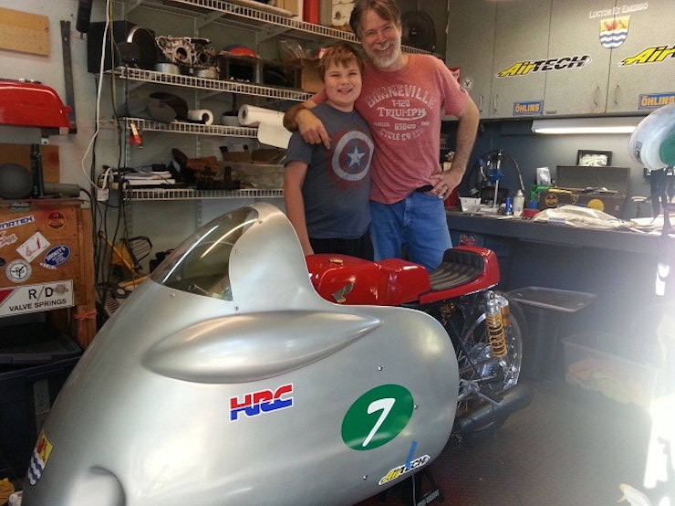 Honda CB175 as built by 12-year old Zeke