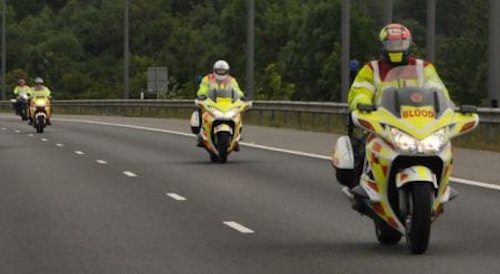Neil Boast trains these blood bikers