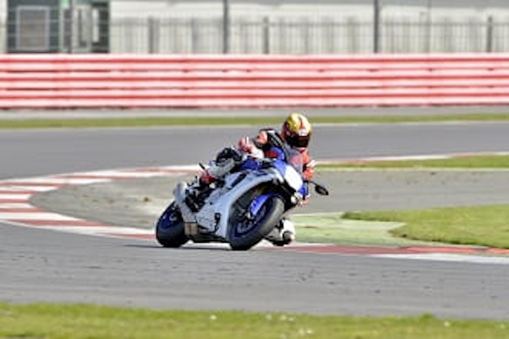Bike Social's Marc Potter around Brooklands