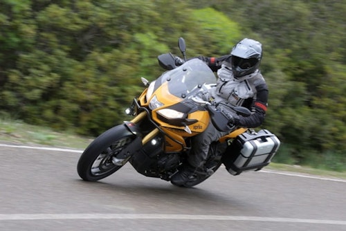 1200cc V-Twin now incorporates Aprilia's first semi-automatic suspension
