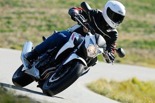 Honda's CB500F in Spain. It's built in Thailand but the quality if pretty good. It makes 47bhp meaning it's perfect for new A2 licence holders. We like it.