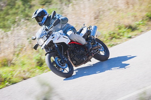 F700GS feels right at home on the roads with a tucked riding position