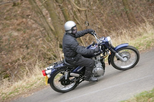 Take an EFI Bullet add a higher pipe, off-road bars and a single seat