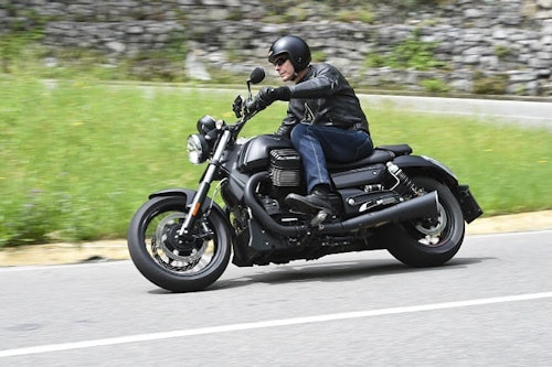 Moto Guzzi say its “ostentatious, muscular and fierce”