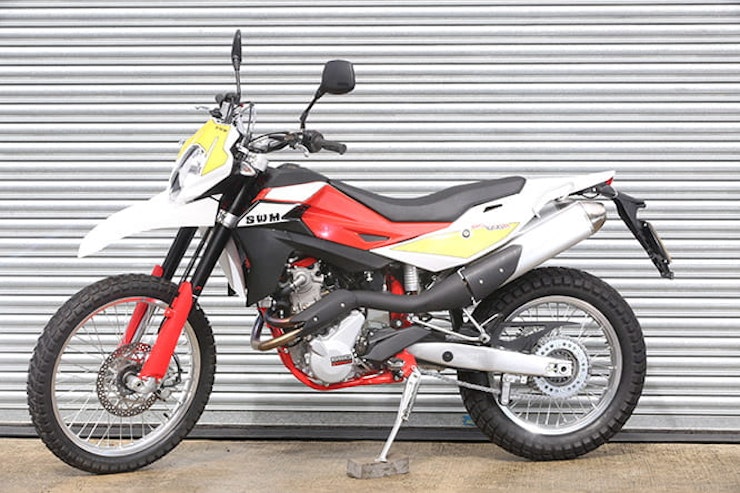Made in Italy and coming to the UK soon, the road legal 650cc single cylinder SWM