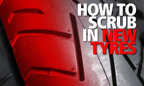 How to scrub in new motorcycle tyres | How many miles and how much lean to break them in-thumb