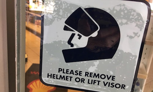 Why do some petrol stations make you take your helmet off?-thumb