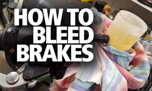 How to bleed motorcycle brakes and fit new braided lines-thumb