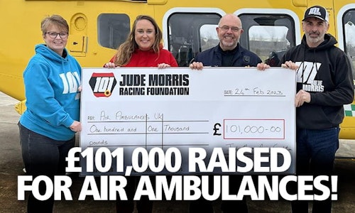 £101,000 donated to Air Ambulances UK by Jude Morris Racing Foundation-thumb