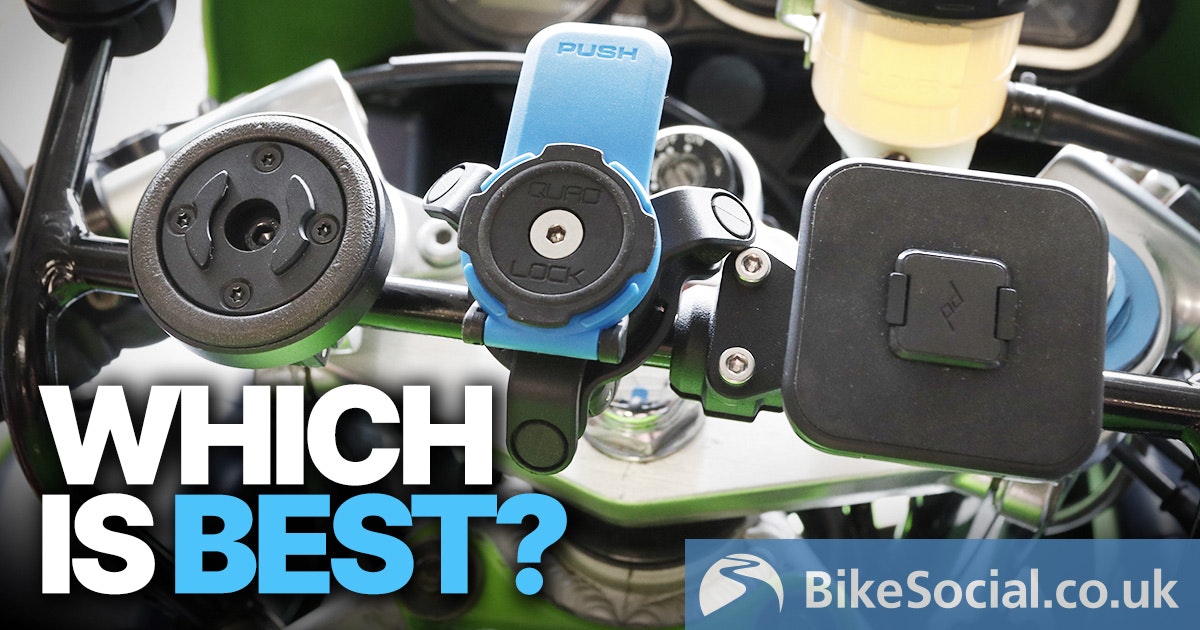 Best motorcycle phone mount 2026 | Quad-Lock vs SP Connect vs Peak Design
