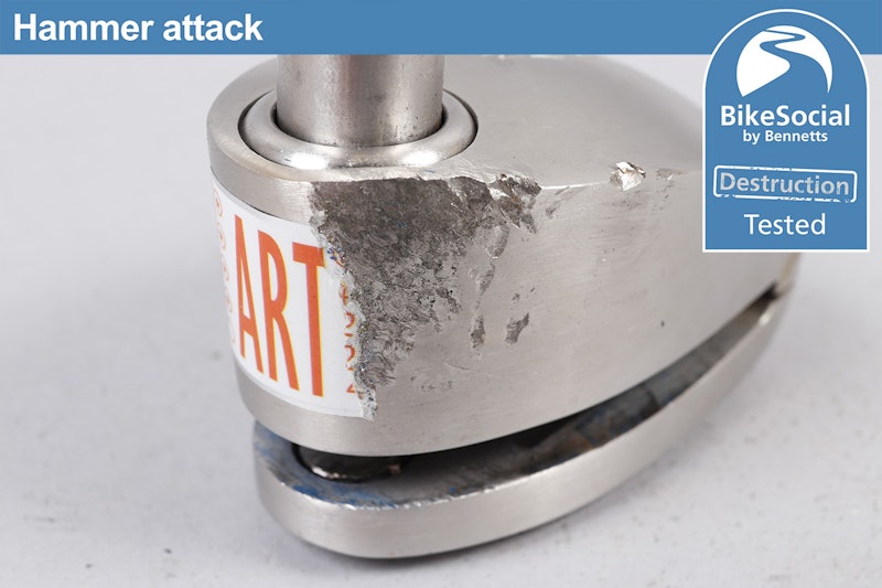 Riderr RD15S review | Alarmed disc lock destruction test