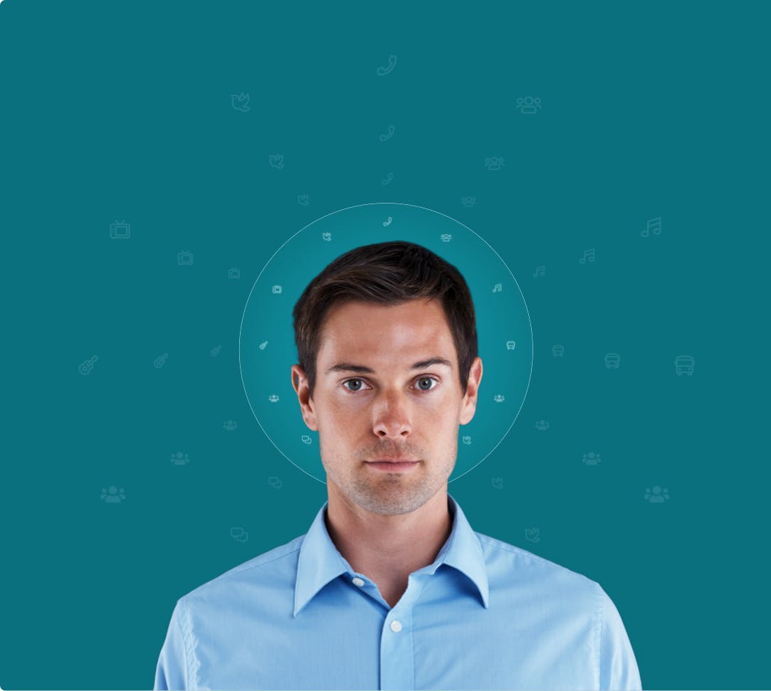 Man with Green Background