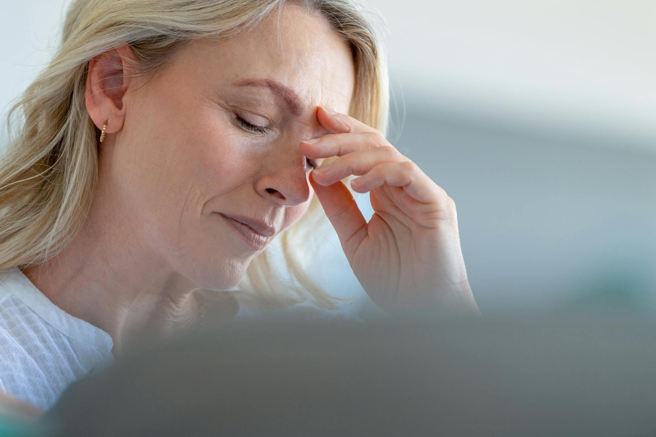 woman with headache