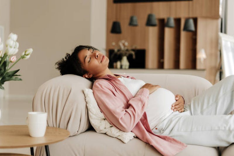 Pregnant Woman Sleeping