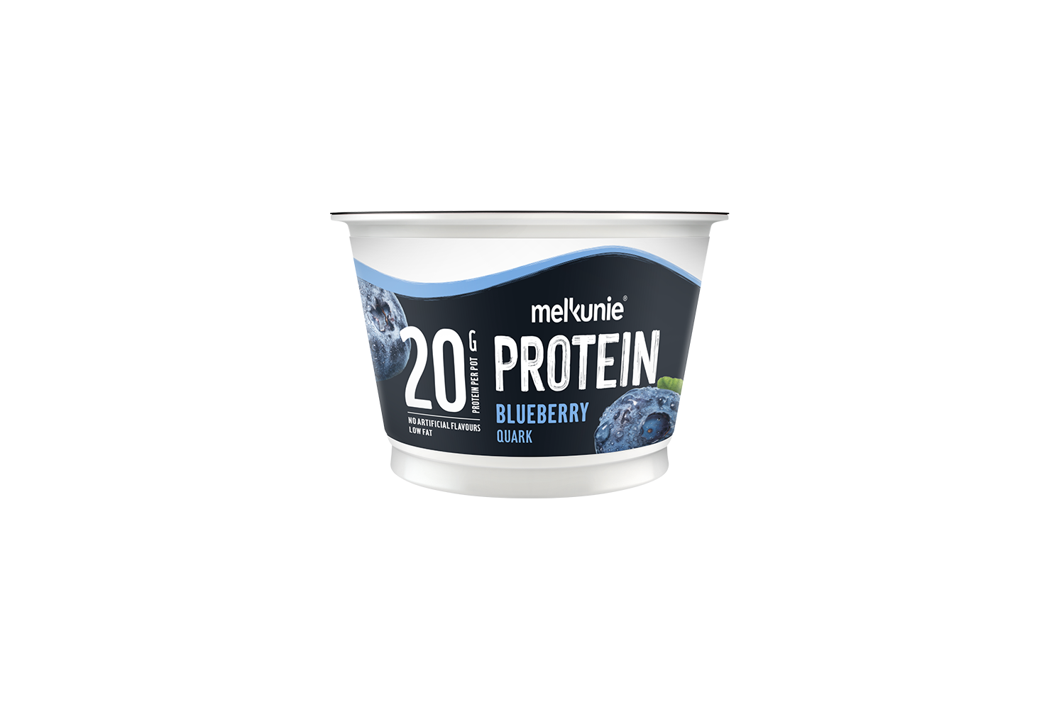 Melkunie PROTEIN bosbessen kwark verpakking