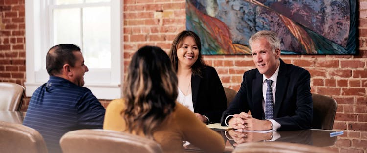 Lawyer during consultation