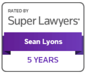 Rated by Super Lawyers - Sean Lyons - 5 Years